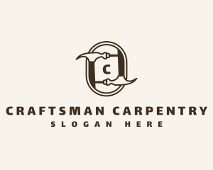 Nail Hammer Carpentry logo design