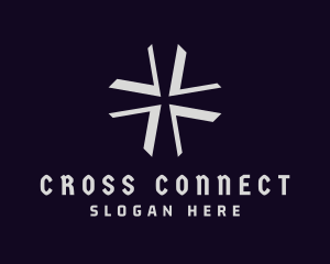 Medieval Templar Cross logo design