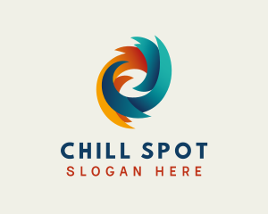 Heat Cool Temperature logo design