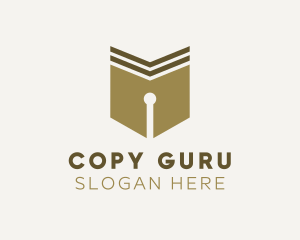 Book Ink Pen Calligraphy logo design