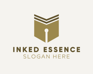 Book Ink Pen Calligraphy logo design