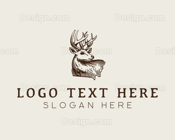 Wildlife Deer Hunting Logo