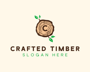 Wood Tree Log logo design