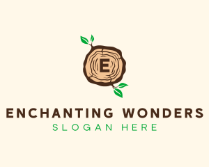 Wood Tree Log logo design