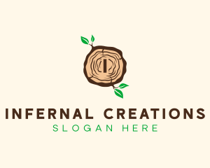 Wood Tree Log logo design