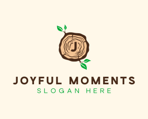 Wood Tree Log logo design