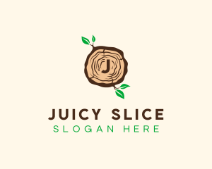 Wood Tree Log logo design