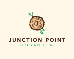 Wood Tree Log logo design