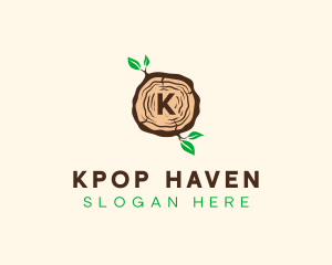 Wood Tree Log logo design