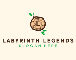 Wood Tree Log logo design