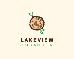 Wood Tree Log logo design