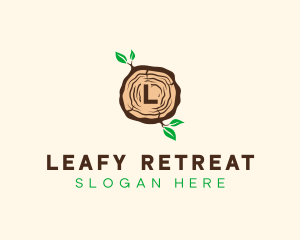 Wood Tree Log logo design