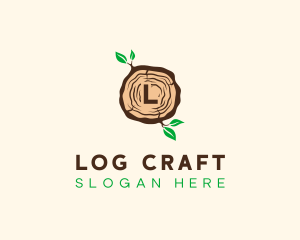 Wood Tree Log logo design