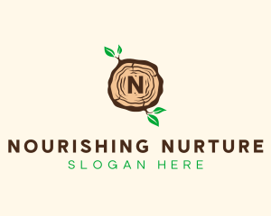 Wood Tree Log logo design