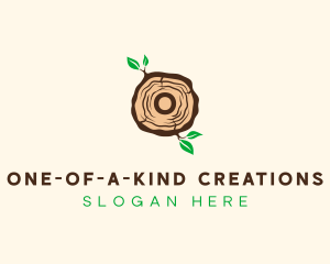 Wood Tree Log logo design