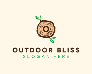 Wood Tree Log logo design