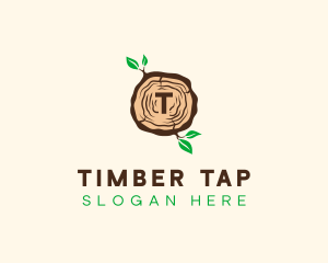 Wood Tree Log logo design