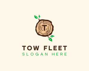 Wood Tree Log logo design