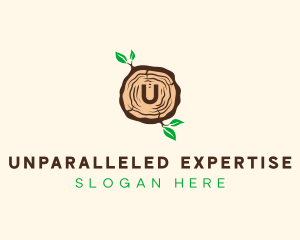 Wood Tree Log logo design