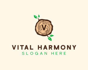 Wood Tree Log logo design