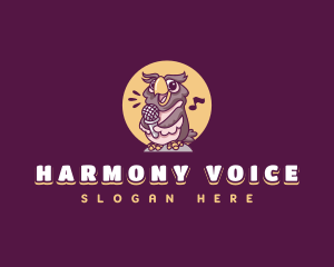 Bird Owl Singer logo design