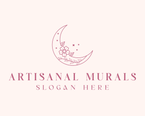 Floral Moon Boutique logo design