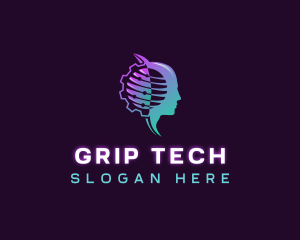 Artificial Intelligence Tech logo design