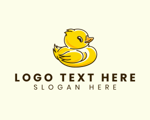 Cute Duck Chick logo design