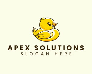 Cute Duck Chick logo design