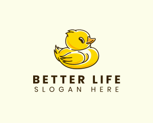 Cute Duck Chick logo design