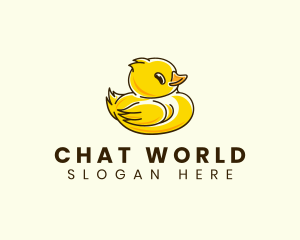 Cute Duck Chick logo design