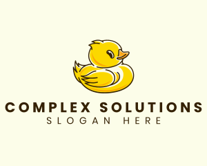 Cute Duck Chick logo design