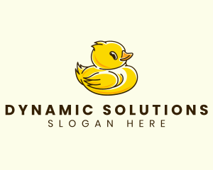 Cute Duck Chick logo design