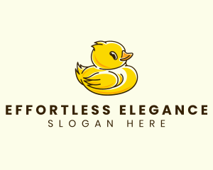 Cute Duck Chick logo design