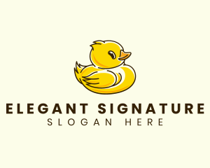 Cute Duck Chick logo design