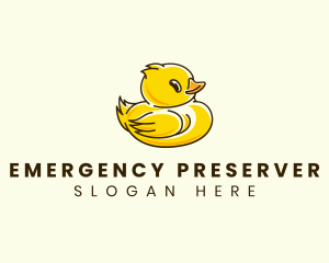 Cute Duck Chick logo design