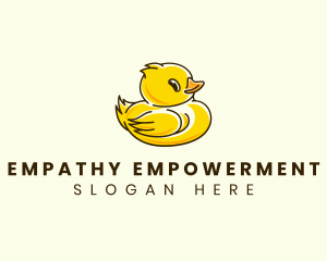 Cute Duck Chick logo design