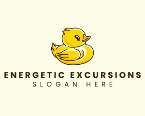 Cute Duck Chick logo design