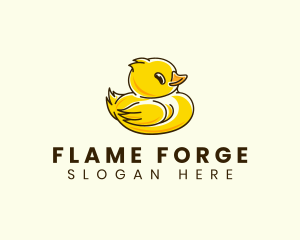 Cute Duck Chick logo design