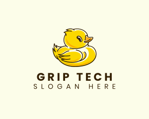 Cute Duck Chick logo design