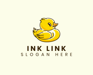 Cute Duck Chick logo design