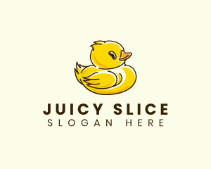 Cute Duck Chick logo design