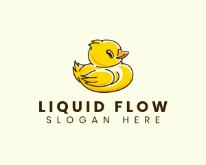 Cute Duck Chick logo design