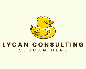 Cute Duck Chick logo design