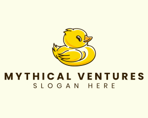 Cute Duck Chick logo design