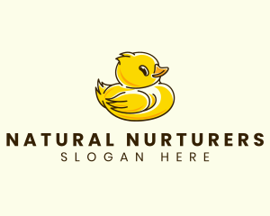 Cute Duck Chick logo design