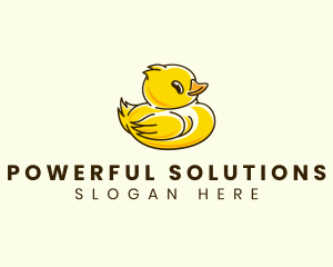 Cute Duck Chick logo design