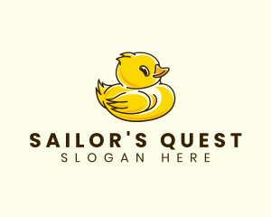 Cute Duck Chick logo design