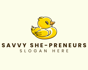 Cute Duck Chick logo design