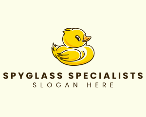 Cute Duck Chick logo design